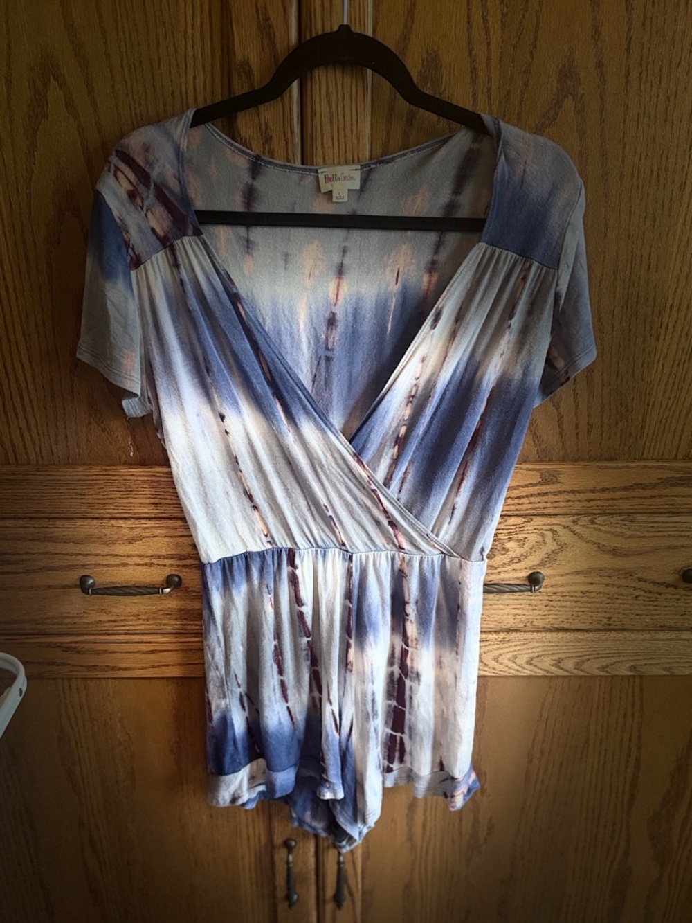 Rolla Coster Tie-Dye Romper in Blue and Peach